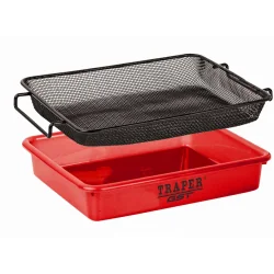 TRAPER Small Red Litter Box with 3mm Strainer TRAPER - 1