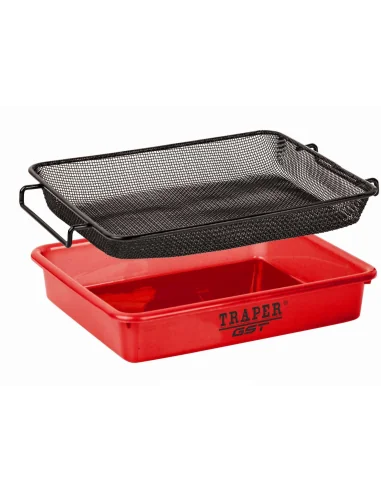 TRAPER Small Red Litter Box with 3mm Strainer