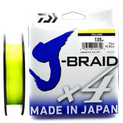 Daiwa J-Braid X4 Yellow 135m 0.10mm DAIWA - 1