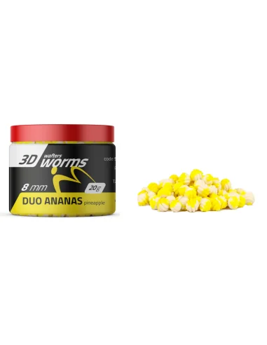 Wafters MATCHPRO Worms 3D Duo Pineapple 8mm 20g