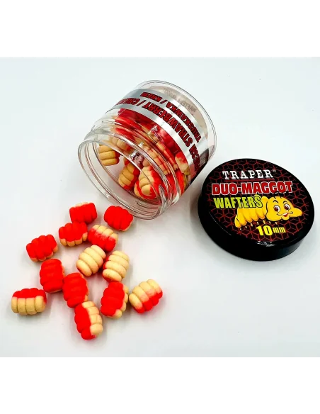 Wafters Traper Maggot DUO 10mm Strawberry/Cream TRAPER - 1