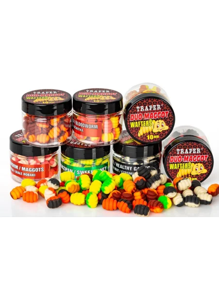 Wafters Traper Maggot DUO 10mm Strawberry/Cream TRAPER - 2