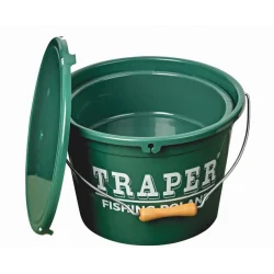 Bucket with Bowl and Lid Traper 13L Green TRAPER - 1