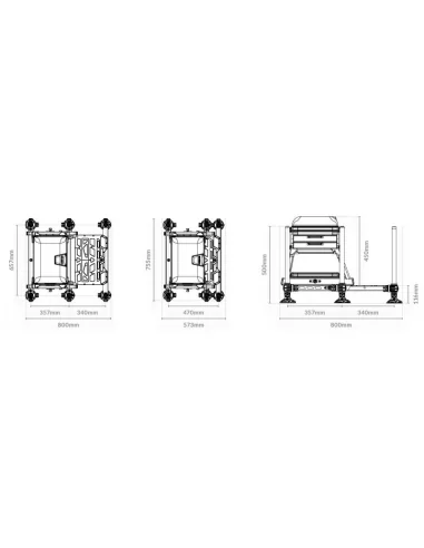 Preston Inception Station Seat - Graphite Edition PRESTON - 2