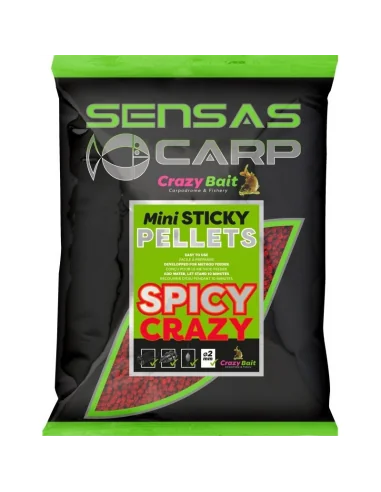 Pellets SENSAS mini sticky pellets Spicy Crazy 700g