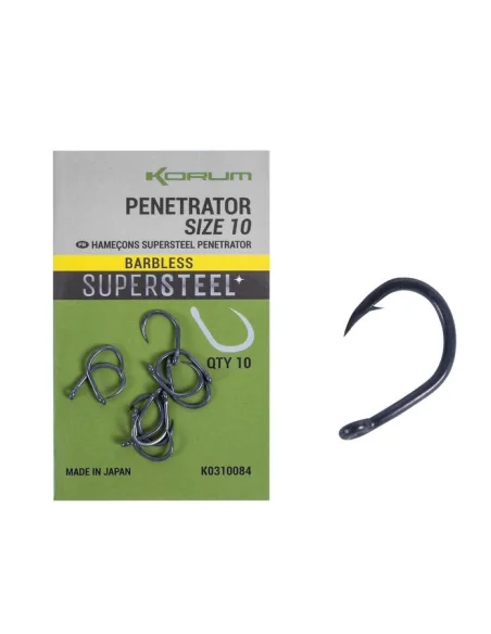 Korum Barbed Barbed Eye Pink Penetrator Hooks - 10 KORUM - 1