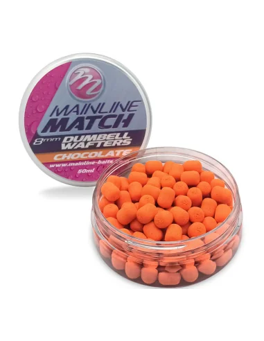 Mainline Match Dumbell Wafters – Orange - Chocolate 8mm