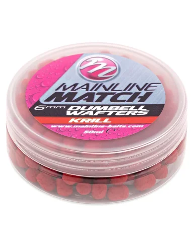 Mainline Match Dumbell Wafters – Red Krill - 6mm