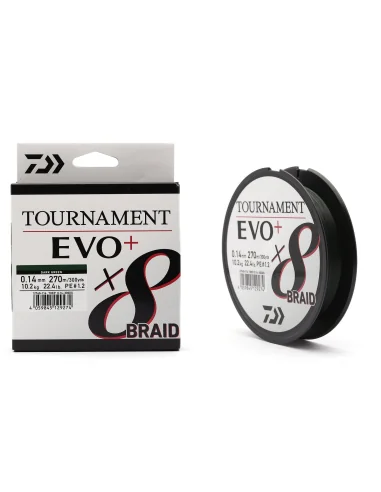 Daiwa Tournament EVO+ Braid 270m Dark Green x8 0.12mm
