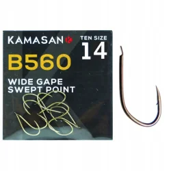 Kamasan B560 Wide Gape Barbed 14 Hooks KAMASAN - 1