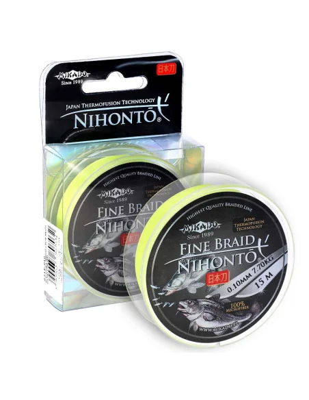 Mikado NIHONTO FINE BRAID 15m FLUO - 0.16mm MIKADO - 1