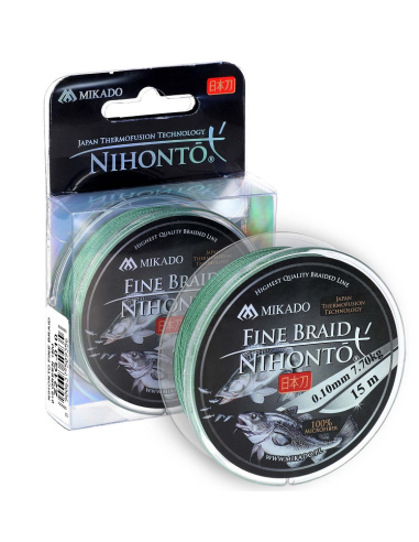 Mikado NIHONTO FINE BRAID 15m Green - 0.14mm