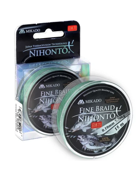 Mikado NIHONTO FINE BRAID 15m Green - 0.18mm MIKADO - 1