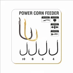 Ready Made Rigs Power Corn Feeder Gold No. 10 / 0,18mm TRAPER - 1