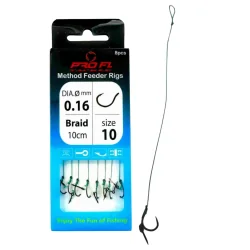 Ready-made leaders on braided line for the size M method. 12  - 1