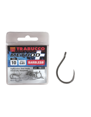 Barbless Trabucco Method Hooks Size 14