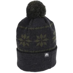 CZAPKA ZIMOWA  Z POMPONEM  MIKADO - SZARO ZIELONA MIKADO - 1