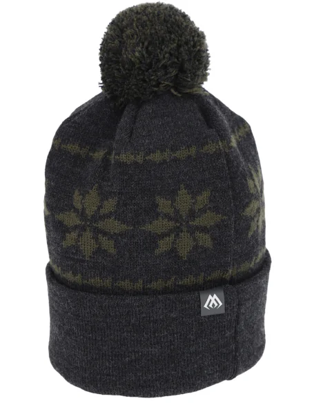 CZAPKA ZIMOWA  Z POMPONEM  MIKADO - SZARO ZIELONA MIKADO - 1