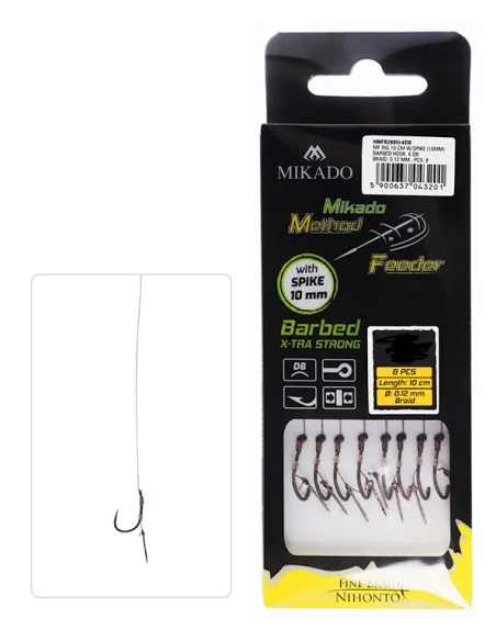 Przypony Mikado MF-Z IGŁĄ z zad nr 10 DB/0,12mm MIKADO - 1