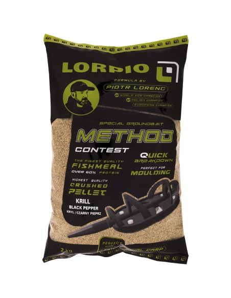 Zanęta Lorpio Method Feeder Contest  - Krill & Black Pepper 2kg Lorpio - 1