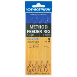 Przypony VDE-Robinson Method Feeder 501BM Barbless / Plecionka / Z Igłą - roz. 6 ROBINSON - 1