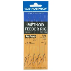Przypony VDE-Robinson Method Feeder 501BM Barbless / Plecionka / Z Igłą - roz. 10 ROBINSON - 1