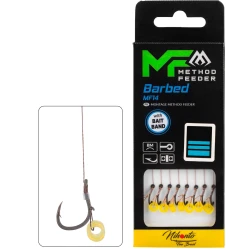 PRZYPONY MIKADO METHOD FEEDER NA PLECIONCE MF14 Z Gumką Barbed rozm - 14 MIKADO - 1