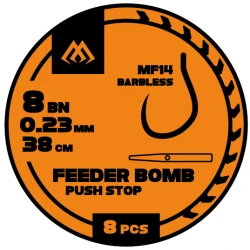 Przypony Mikado Feeder Bomb Push Stop 38cm MF14 BEZ ZADZIORA / ŻYŁKA / - roz. 12 MIKADO - 1