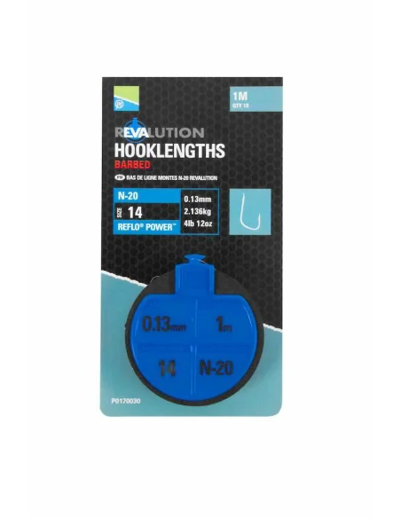 Preston Revalution Hooklengths 100cm N-20 - 18 - 0.11mm PRESTON - 1