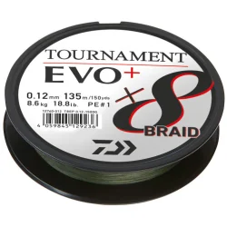 Daiwa Tournament EVO+ Braid 135m Dark Green x8 0,10mm DAIWA - 1