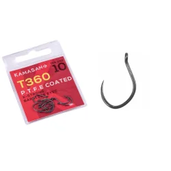 Kamasan T360 P.T.F.E X-Strong Barbless Eyed 10 Hooks KAMASAN - 1