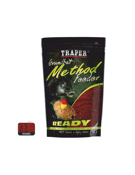 Groundbait Traper Method Feeder Ready Strawberry 750g TRAPER - 1