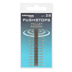 Drennan PushStop Pellet Brown Stoppers 28pcs  - 1