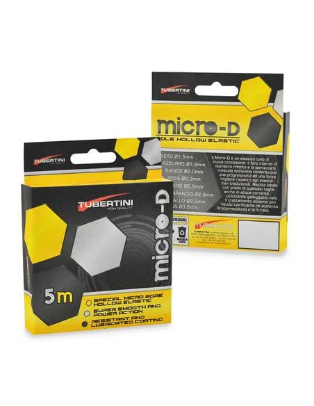 Tubertini Shock Absorber Empty Micro-D Hollow Elastic 2mm 5m White TUBERTINI - 1